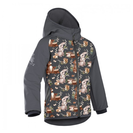 Veste softshell enfant Unuo Softshell Basic Fleece Vzor gris foncé