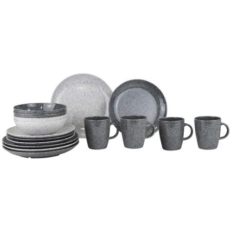 Set de vaisselle Gimex Solid Line Granite 16 pcs girs grey