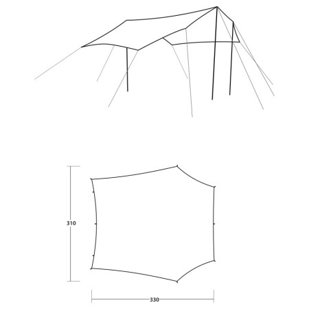 Auvent tente Outwell Canopy Tarp M