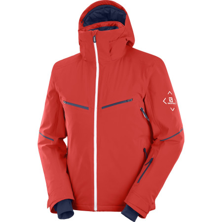 Veste homme Salomon Brilliant Jacket M rouge GojiBerry/White/NightSky