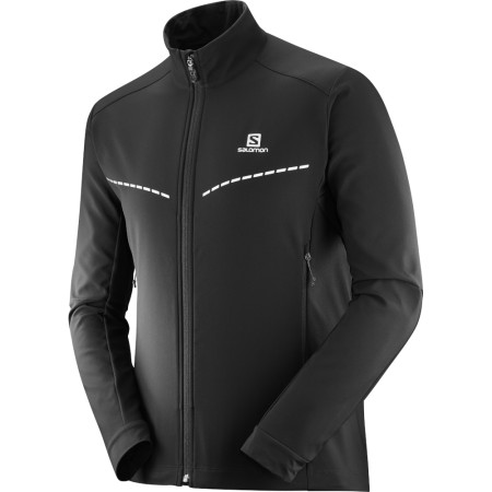Sweat-shirt homme Salomon Agile Softshell Jkt M vert Black