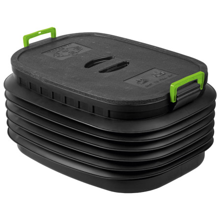 Boîte pliante avec couvercle Yolco CP60 noir/vert
