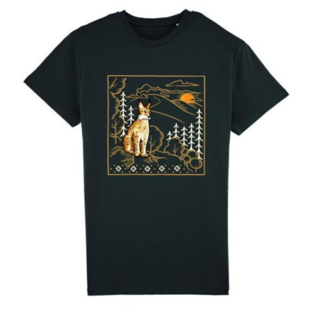 T-shirt homme České parky Lynxie vert