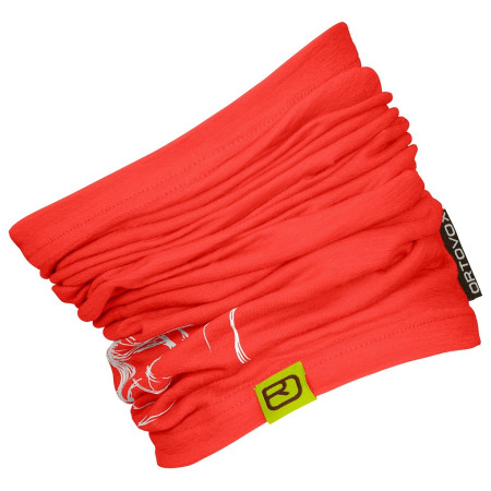 Foulard multifonctionnel Ortovox 120 Tec Logo Neckwarmer rouge Coral