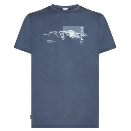 T-shirt fonctionnel homme Icebreaker Men M 150 Tech Lite SS Tee Pure Altitude gris / bleu Dawn