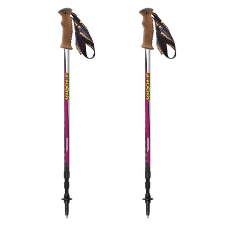 Bâtons randonnée Vipole Trekker Cork rose Violet