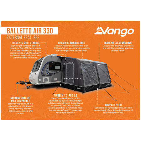 Tente caravane Vango Balletto Air 330