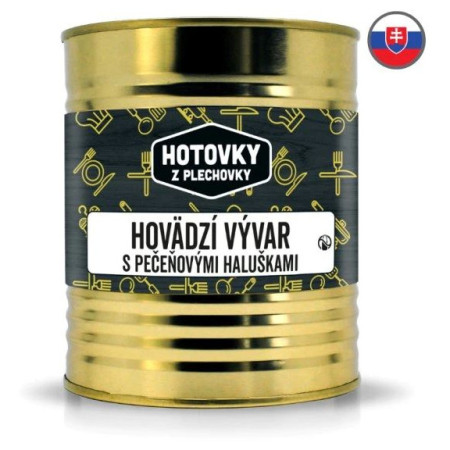 Soup Hotovky z plechovky Bouillon de bœuf aux boulettes de foie 800 g