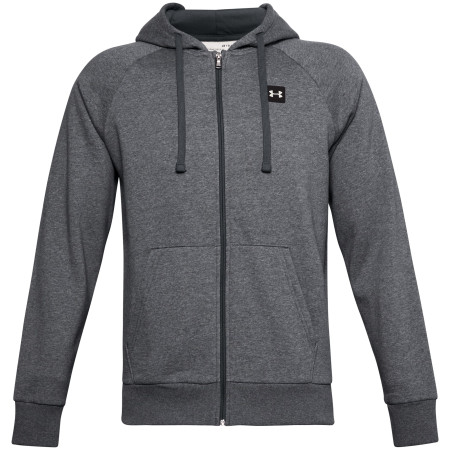 Sweat-shirt homme Under Armour Rival Fleece FZ Hoodie 2022 gris foncé Pitch Gray Light Heather / / Onyx White