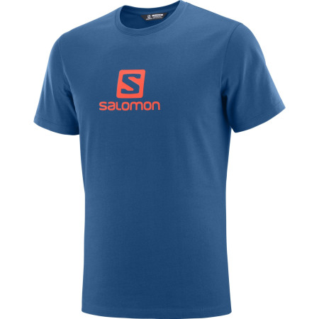 T-shirt homme Salomon Coton Logo Ss Tee M bleue Poseidon