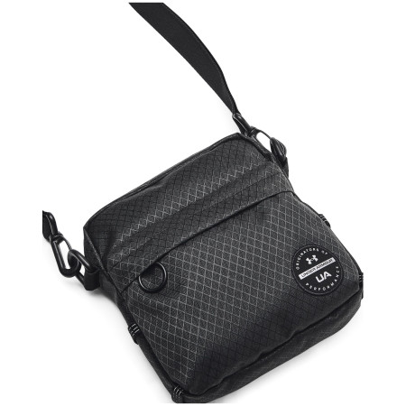 Porte-documents de voyage Under Armour Loudon Ripstop Crossbody vert Black / Black / Metallic Silver
