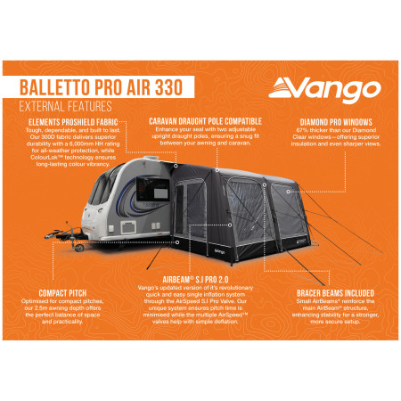 Tente caravane Vango Balletto Pro Air 330