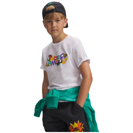 T-shirt fonctionnel enfant Under Armour UA B Patch Pack Wm SS White