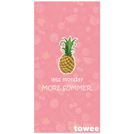 Serviette sechage rapide Towee Ananas 80x160 cm rose Pineeapple