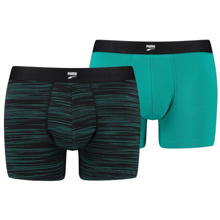 Caleçon homme Puma Men Space Dye Boxer 2P vert black