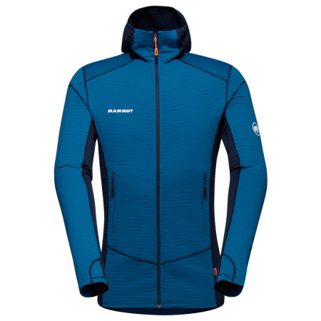 Sweatshirt fonctionnel homme Mammut Taiss Light ML Hooded Jacket Men bleu / bleue claire deep ice - marine 50554