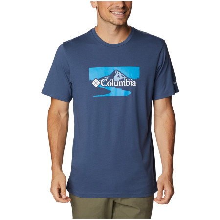 T-shirt homme Columbia Path Lake™ Graphic Tee II bleue Dk Mountain, Peak 2 River Graphic