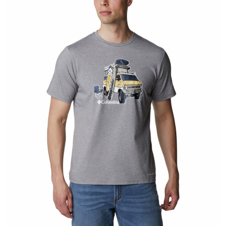 T-shirt homme Columbia Men'S Sun Trek Short Sleeve Graphic Tee girs City Grey Heather, H2O Fanatic Graphic