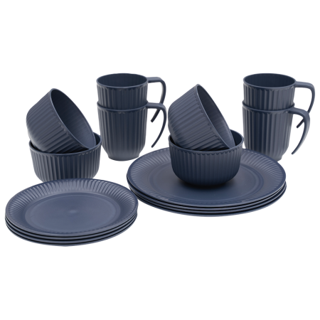 Set de vaisselle Outwell Delish 4 Person Dinner Set bleu foncé Navy Night
