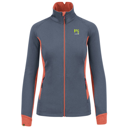 Sweat-shirt femme Karpos Pizzocco Evo W Full-Zip Fleece gris / rouge Vintage Indigo/Hot Coral