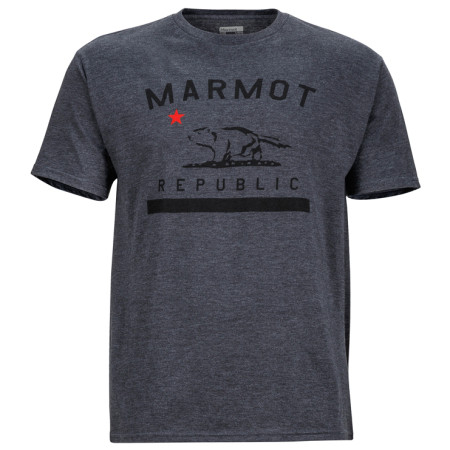 T-shirt homme Marmot Marmot Republic Tee SS girs CharcoalHeather