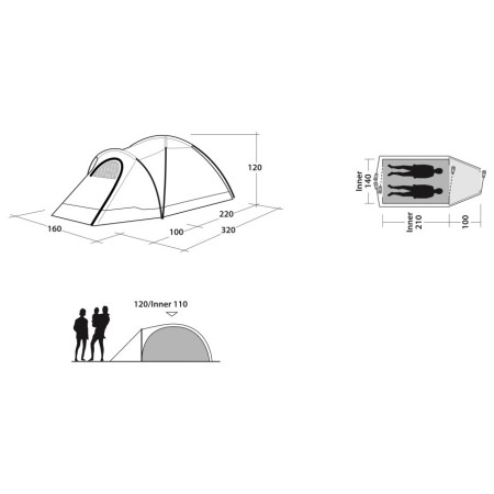 Tente de randonnée Outwell Cloud 2