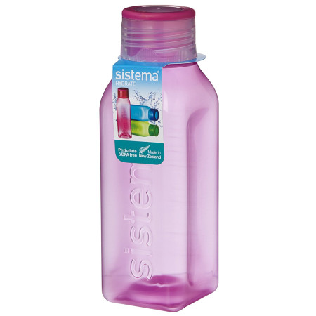 Bouteille Sistema Square 475ml rose