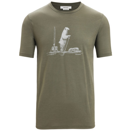 T-shirt fonctionnel homme Icebreaker Men Tech Lite II SS Tee Polar Paddle green Loden
