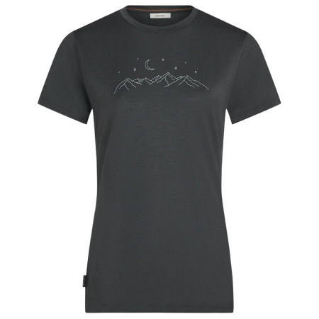 T-shirt femme Icebreaker Women Merino 150 Tech Lite SS Tee Sparkling Stars gris foncé Obsidian