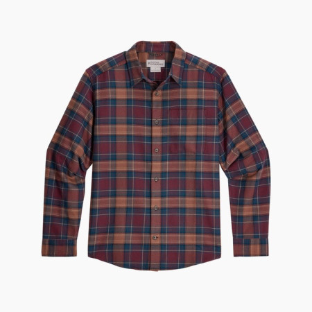 Chemise homme Royal Robins Lieback Organic Cotton Flannel L/S bordeau Wine Oak Pld