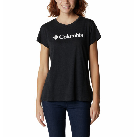 T-shirt femme Columbia Trek Ss Graphic Tee vert Black Heather, Gem Columbia
