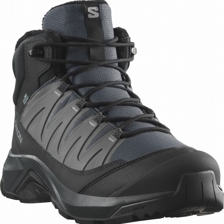Chaussures homme Salomon X-Adventure Coldrush Waterproof gris Asphalt / Black / Alloy