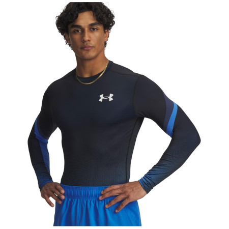 T-shirt homme Under Armour Heatgear Sub Crew Ls bleu / noir BlueAtlantis/Black/White