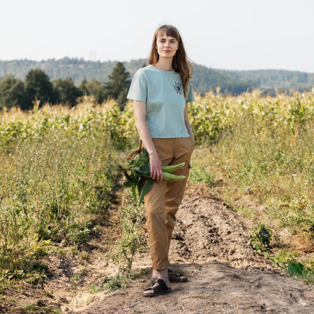 T-shirt femme Fjällräven Fjällblomster Logo T-shirt W