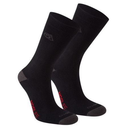 Chaussettes Craghoppers NosiLife Twin Pck Socks noir / gris Blk/DkLead