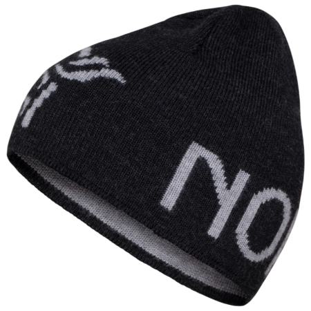 Bonnet Norrona 29 mid merinoUll logo Beanie noir Caviar Melange