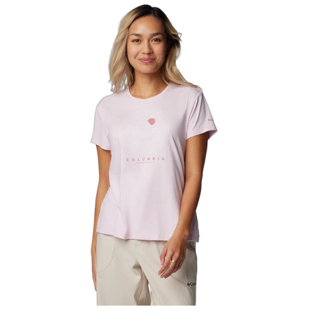 T-shirt femme Columbia Sloan Ridge Graphic Short Sleeve Tee rose Pink Dawn Heather