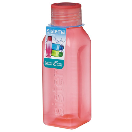Bouteille Sistema Square 475ml rouge