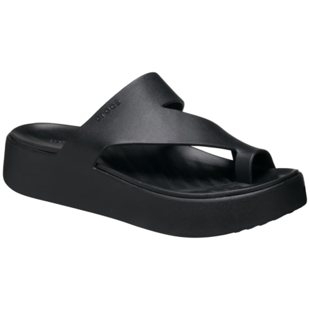 Pantoufles femme Crocs Getaway Platform Toe Loop noir Black