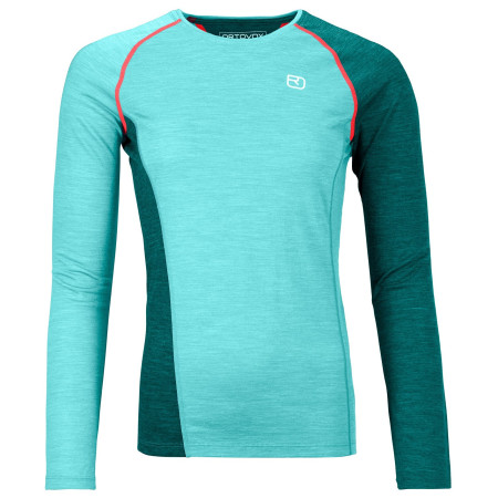 T-shirt fonctionnel femme Ortovox W's 120 Cool Tec Fast Upward LS bleue Ice Waterfall Blend