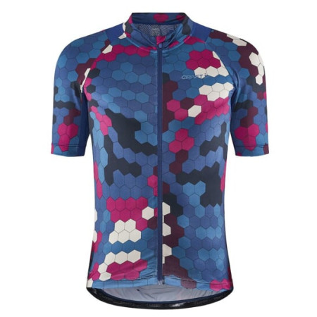 Maillot vélo homme Craft Adv Endur Graphic bleu / rose Multi-Plava