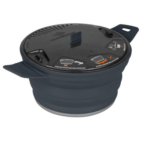 Pot pliant Sea to Summit X-Pot 2.8 vert Charcoal