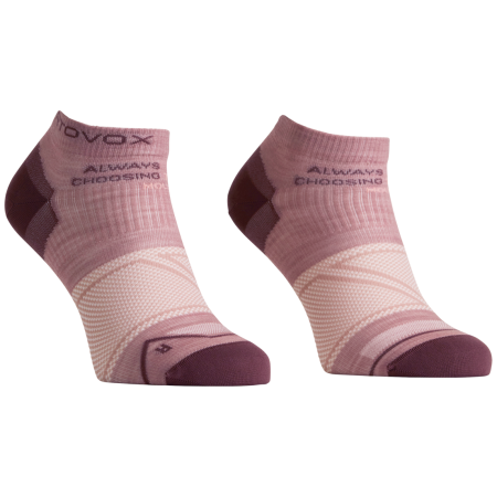 Chaussetttes en laine mérinos pour femme Ortovox Alpine Light Low Socks W rose Dusk Rose
