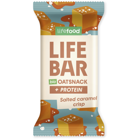 Barre Lifefood Lifebar Oat Snack Protein slaný karamel BIO 40 g