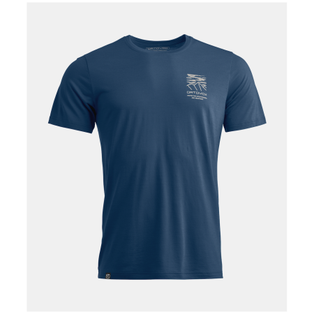 T-shirt fonctionnel homme Ortovox 150 Cool Mtn Mission Ts M bleu foncé Deep Ocean