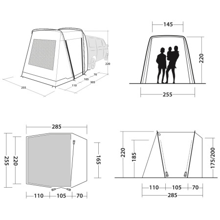 Tente caravane Outwell Desert Van