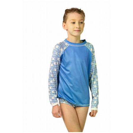 T-shirt enfant DucKsday Manta LS bleu / blanc Blue/Off White