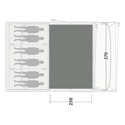 Tapis de tente Outwell Cozy Carpet Florida / Alabama 6 Air