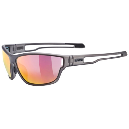 Lunettes soleil Uvex Sportstyle 806 gris / rouge Smoke Matt/Mir.Red