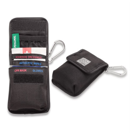 Trousse de secours voyage Survival First Aid Kit - Pocket CPR noir Black
